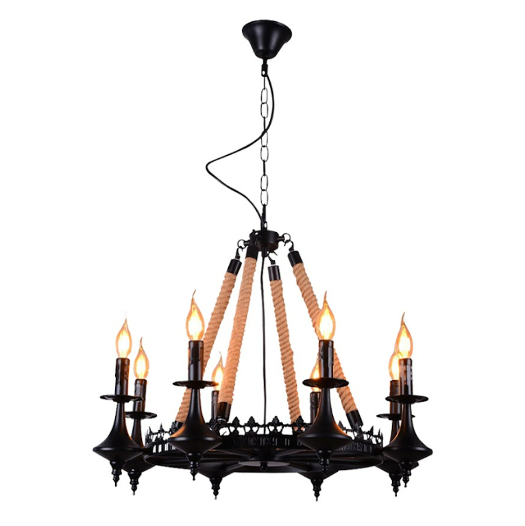 MAXLIGHT Ceiling lamp FD-6324/8 E14 8 bulbs 40W Black -1