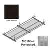 Hook On Aluminum Ceiling R-H200 Metalworks Dark Walnut 1200x600 mm M2 Micro Perforated