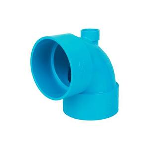 ข้องออากาศ 90 องศา PVC 4x1 นิ้ว สีฟ้า ท่อน้ำไทย (59144)