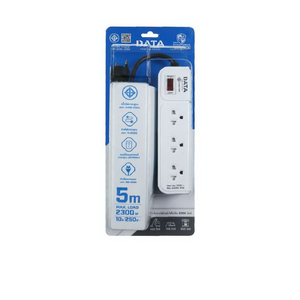 รางปลั๊ก 3x5 เมตร 1 สวิตช์ รุ่น AP3159 สีฟ้า-1