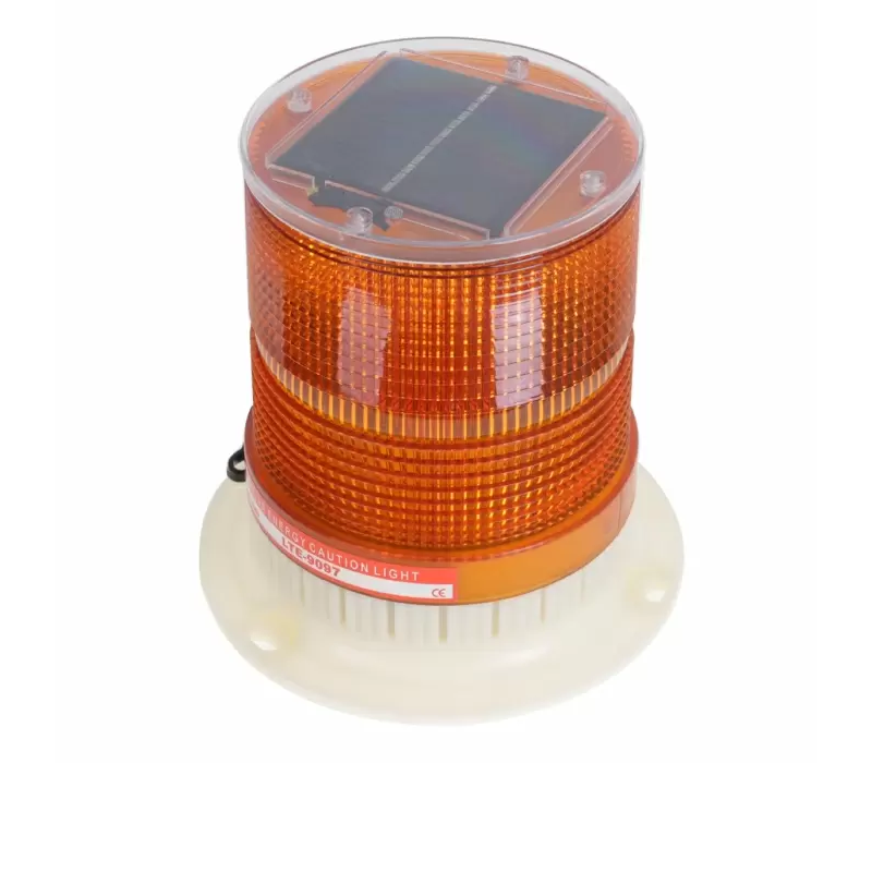 ไฟแฟลช LED โซล่าเซลล์ สีเหลือง-1
