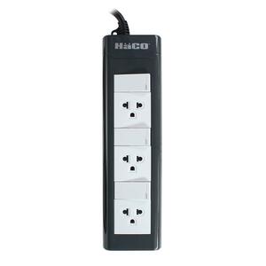 รางปลั๊กไฟ 3ช่อง 3สวิตซ์ HACO EPN-3S3EB/5 16A 5 ม. (1150103)