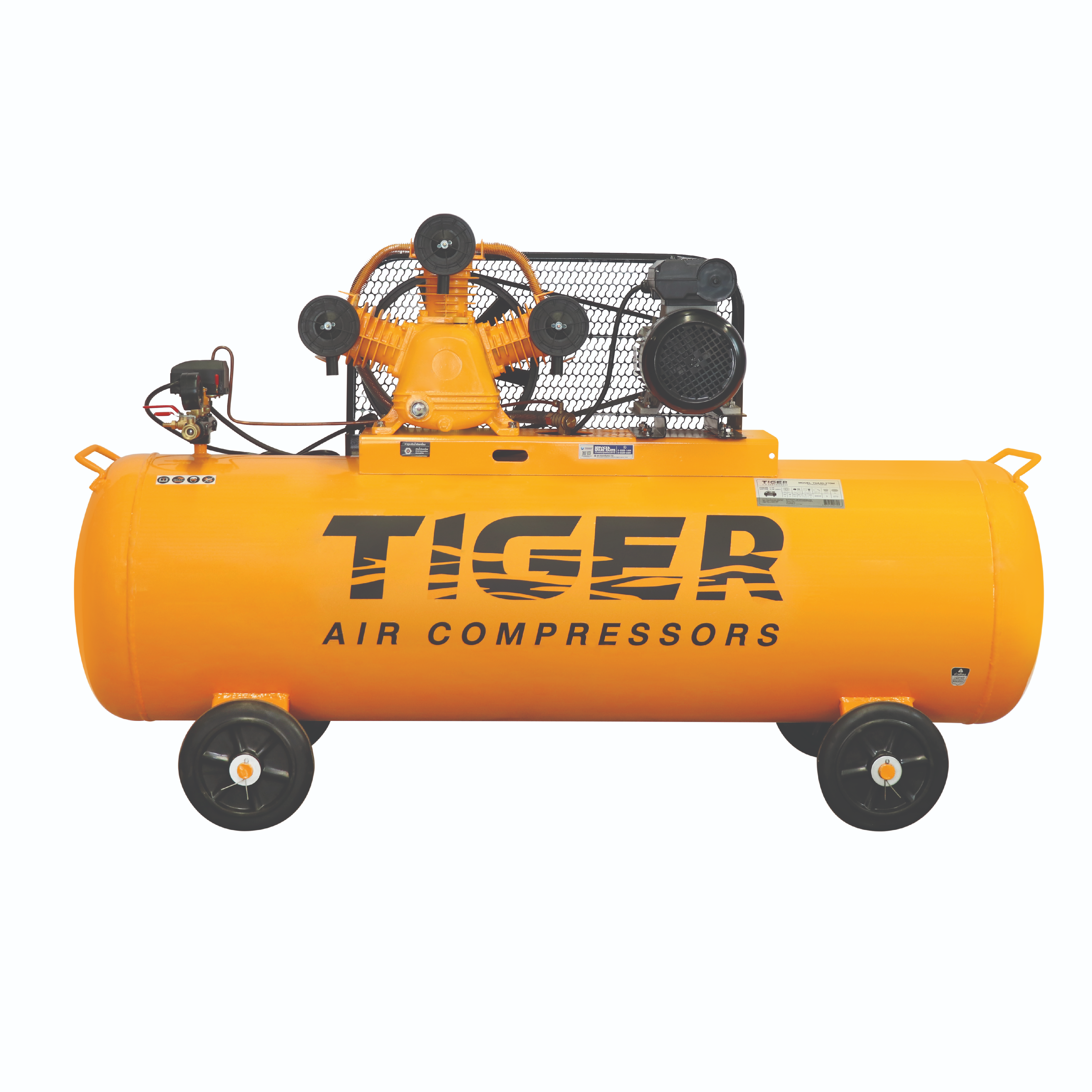 ปั๊มลมสายพาน 270 ลิตร มอเตอร์ 3.0 แรงม้า 220 โวลต์ TIGER รุ่น TGA33-27 (1222618)-1