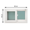 หน้าต่าง UPVC บานเลื่อน มุ้ง S-S VILANN สีขาว 80x50CM (1136056)