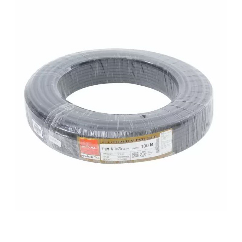 สายไฟ THW-A 25x100 เมตร สีดำ-1