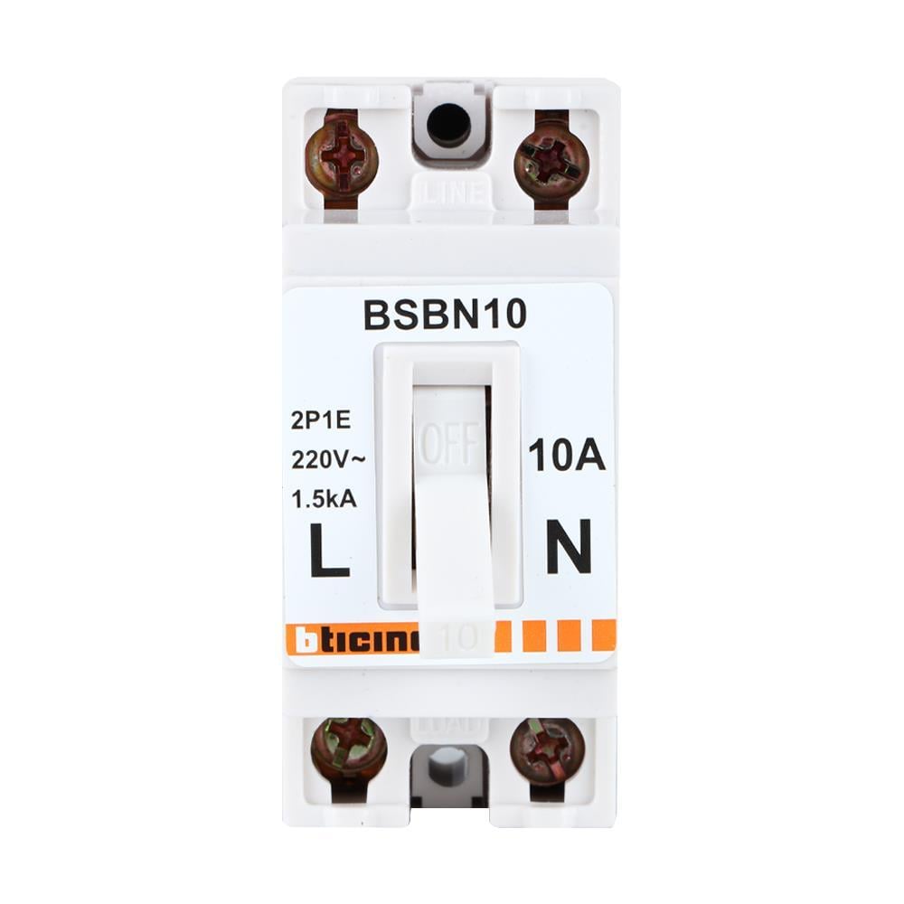 เซอร์กิตเบรกเกอร์แบบลอย 10 แอมป์ 2 โพล 1 เฟส BTICINO รุ่น BSBN10 (1042027)-1