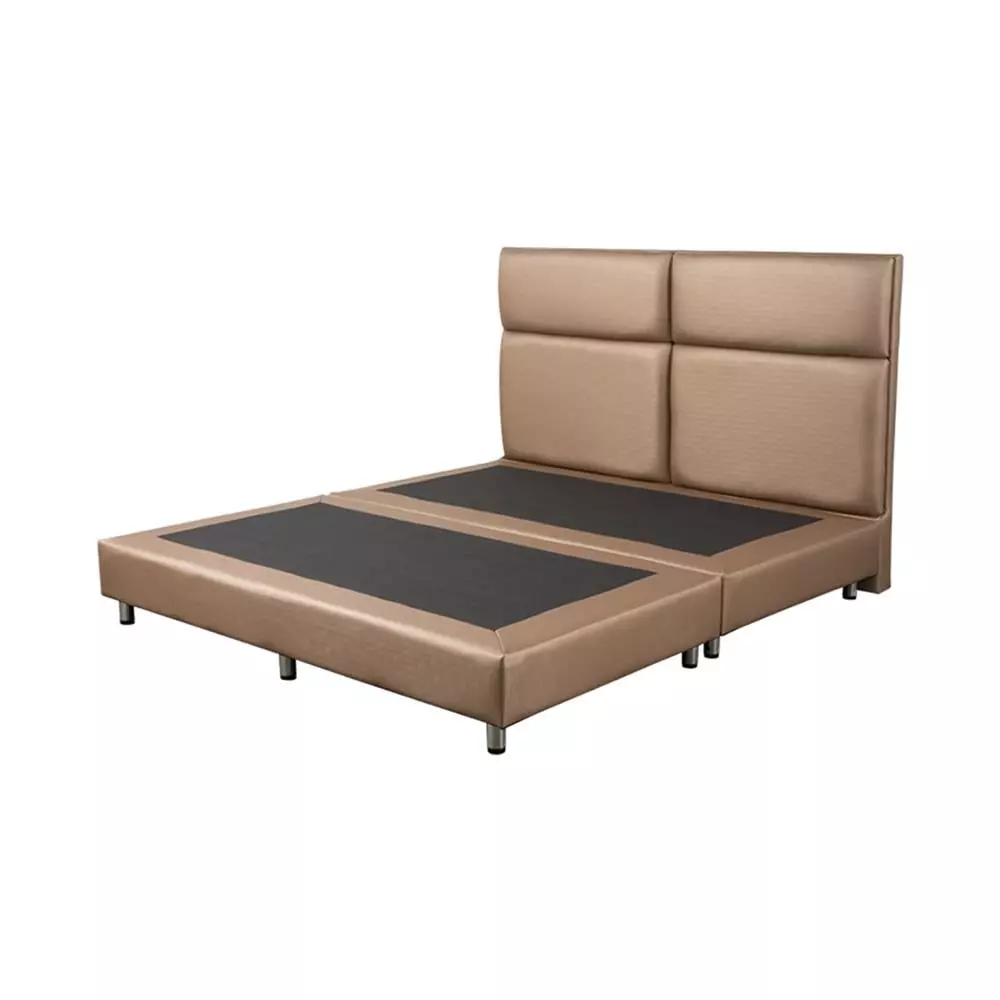 ฐาน+หัวเตียง SQUARE 6FT.L-BROWN HLS (1164239)-1
