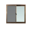Window Asia Window with Net S-S Brown 120x110 cm
