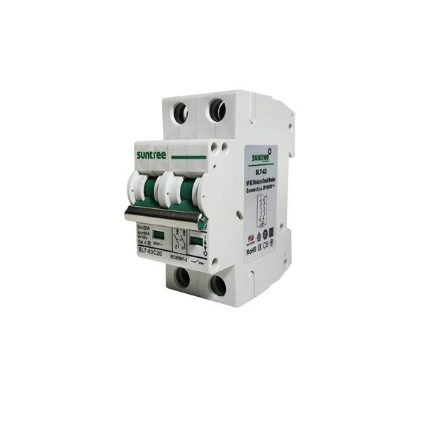 เซอร์กิตเบรกเกอร์ รุ่น DC SL7-63NP (2P) 20A 800V สีขาว-1