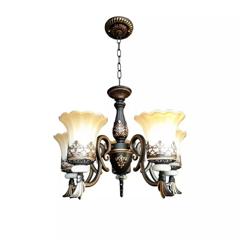 โคมไฟระย้า LIGHT รุ่น 06-ML-B9207-5 สีดำ STAR-1
