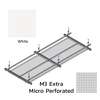 Hook On Galvanized Steel Ceiling R-H200 Metalworks White 1200x400 mm M3 Extra Micro Perforated