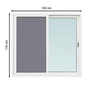 หน้าต่าง UPVC S-S สีขาว TAKESHI 120x110CM (1183915)-1
