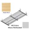 Hook On Aluminum Ceiling R-H200 Metalworks Maple Wood 1200x400 mm M3 Extra Micro Perforated