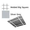 Galvanized Steel Ceiling Q-L Mesh Metalworks Silver Grey Welded Big Square