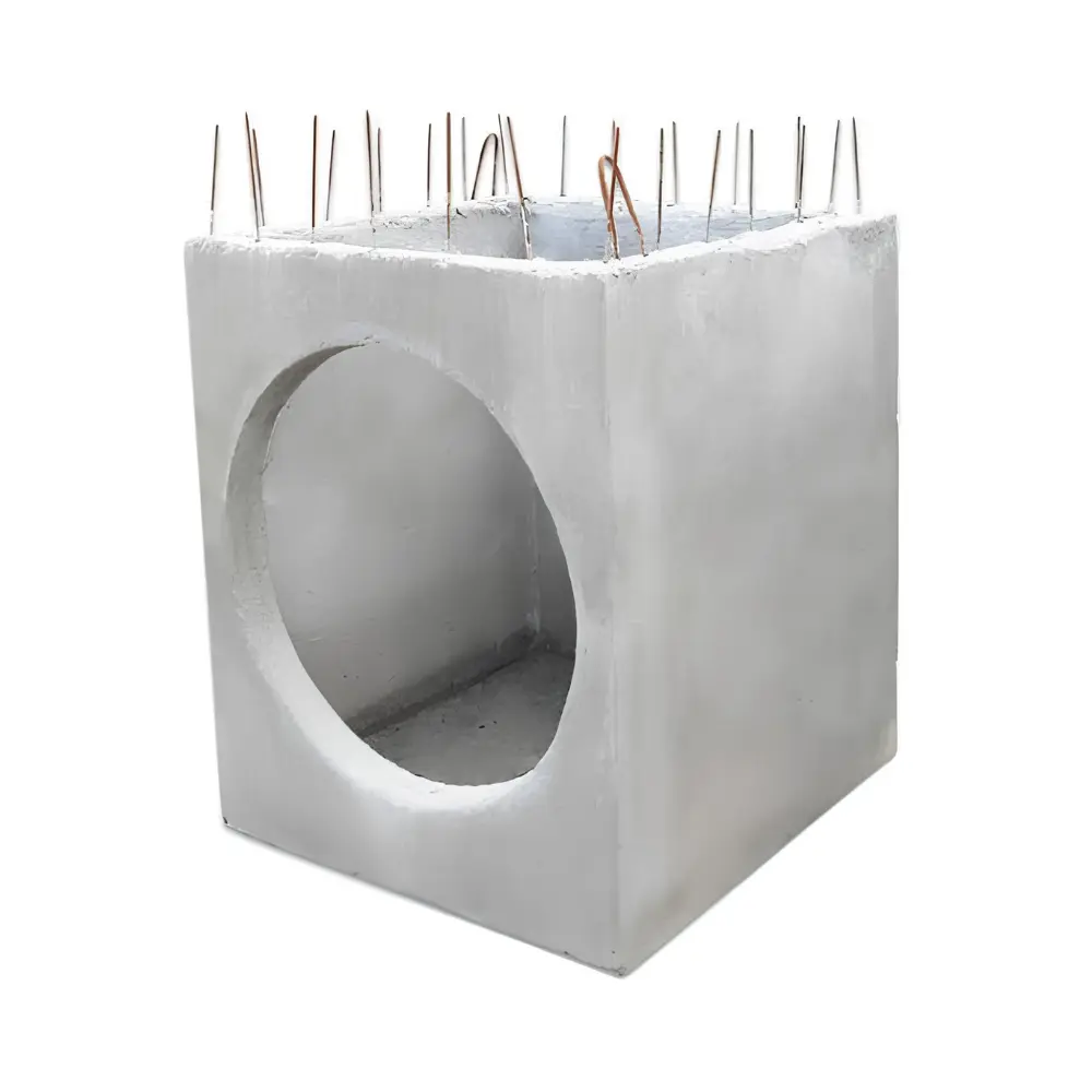 Man Hole Concrete 1 way 30cm. Size 66x66cm. RB9 @15 Internal size 50x50x8/10x100cm.-1