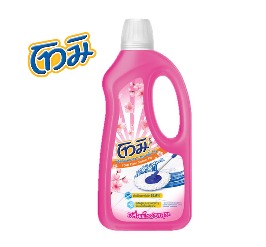 โทมิ ผลิตภัณฑ์ทำความสะอาดพื้น 850 มล. (สีชมพู)-1