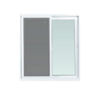 หน้าต่างบานเลื่อนอลูมิเนียม พร้อมมุ้งลวด S-S สีขาว 100x110 ซม.