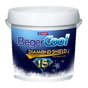 สีทาภายนอก BEGER COOL DIAMOND15 BASE A ชนิดกึ่งเงา 2.5แกลลอน (1050126)