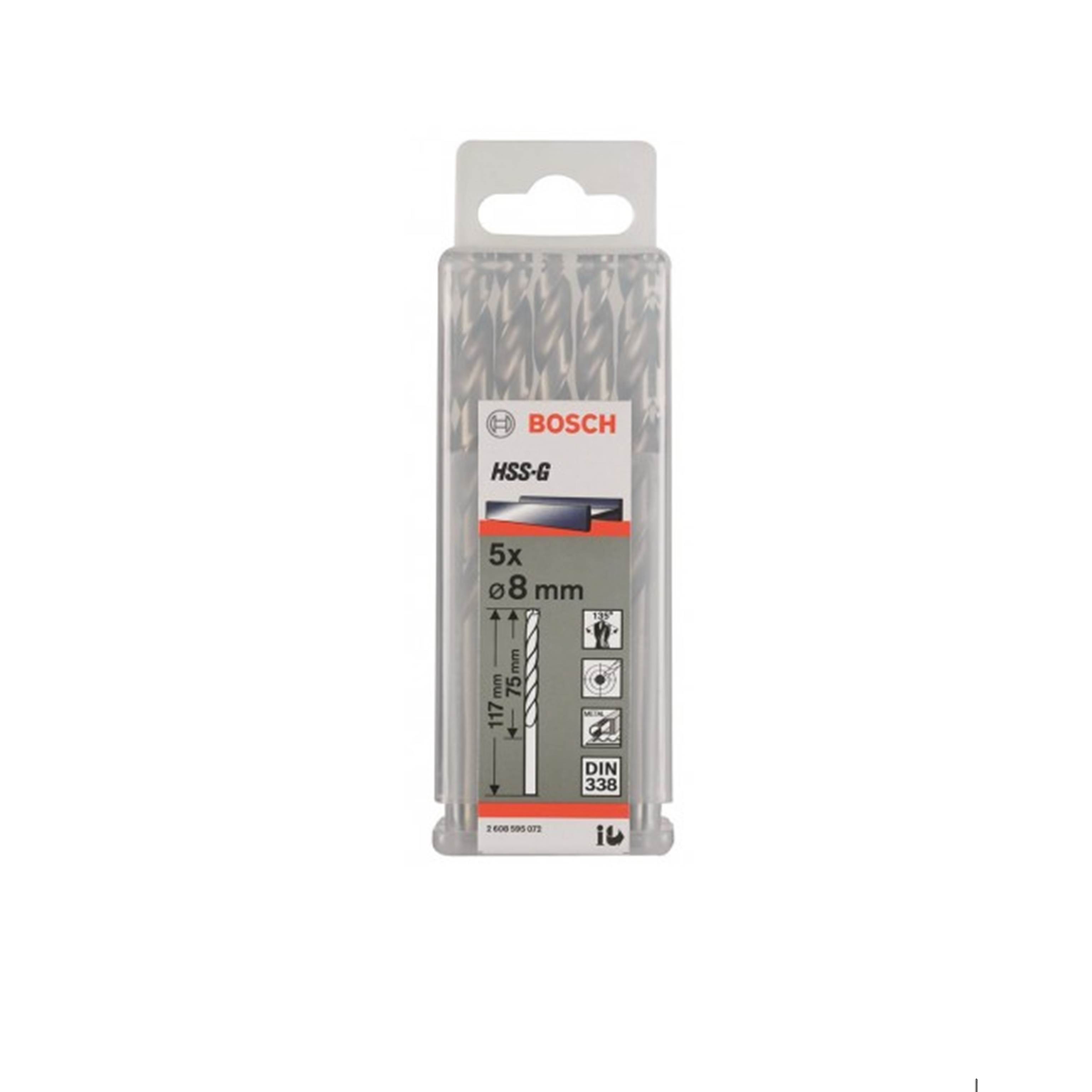 ดอกสว่านเจาะเหล็ก BOSCH HSS-G 9.5 มม. แพ็ก 5 ชิ้น (1131989)-1