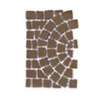 Carpet Stone Semicircle Smooth texture 52.5x80x2 cm Dark Brown (Cancelled)