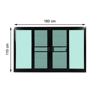 หน้าต่าง อลูมิเนียม FSSF มุ้ง สีดำ 3K-PRIME 180x110CM (1112629)-1