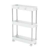 ชั้นวาง 3 ชั้น มีล้อ Nifty 40x13x60 ขาว