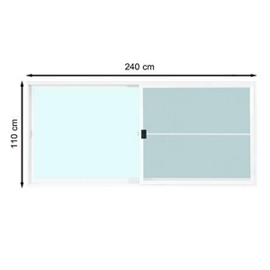 หน้าต่าง อลูมิเนียม S-S มุ้ง สีขาว TAKESHI 240x110CM (1183709)-1