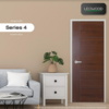 Melamine Door MDF iDoor S4 Walnut 3.5x90x200 cm