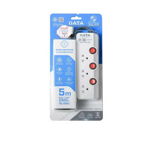 รางปลั๊กไฟ 3 สวิตช์ ยาว 3x5 ม. รุ่น HM3359 สีขาว-1