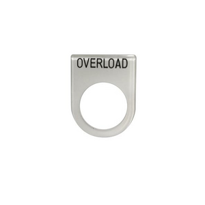 เนมเพลท OVERLOAD ขนาด 25 มม.สีขาว-1