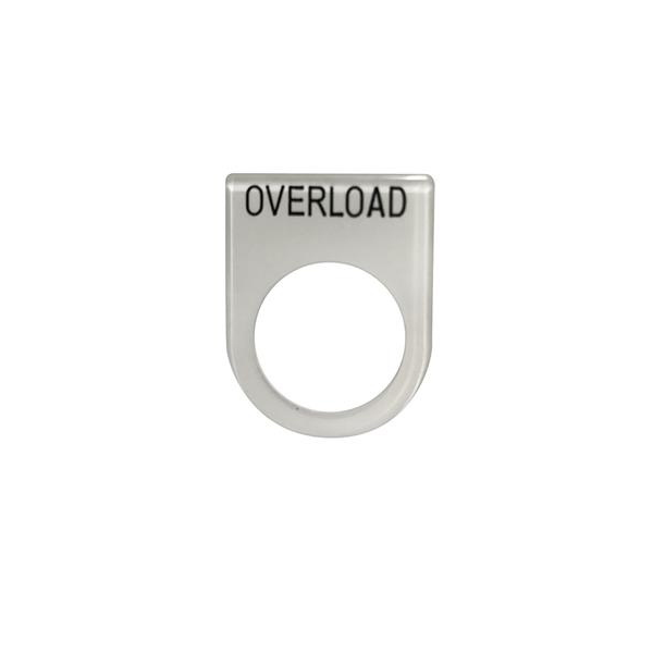 เนมเพลท OVERLOAD ขนาด 25 มม.สีขาว-1
