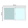 หน้าต่างUPVC S-S มุ้ง AZLE 180x110 ซม. ขาว (1183855)