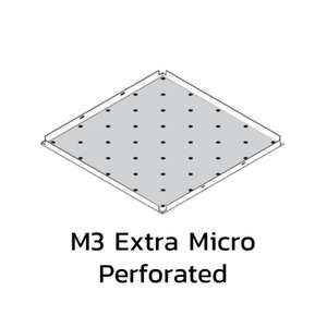 ฝ้าเหล็กกัลวาไนซ์ คลิป-อิน Metalworks Q-Clip F White แผ่นเจาะรู M3 Extra Micro Perforated-1