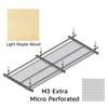 Hook On Galvanized Steel Ceiling R-H200 Metalworks Light Maple Wood 1200x400 mm M3 Extra Micro Perforated