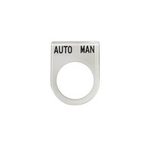 เนมเพลท AUTO - MANUAL ขนาด 25 มม. สีขาว-1
