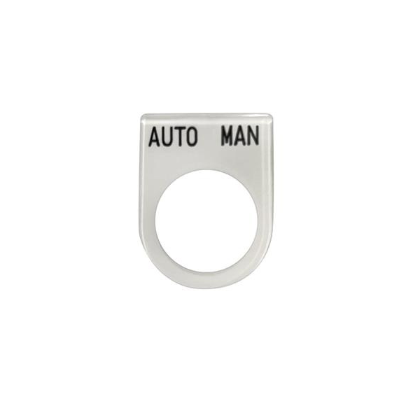 เนมเพลท AUTO - MANUAL ขนาด 25 มม. สีขาว-1