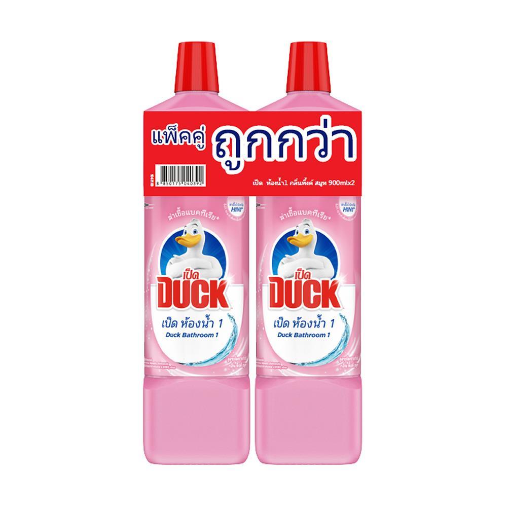 น้ำยาทำความสะอาดห้องน้ำ900mlเป็ดชมพู1x2 (1098603)-1
