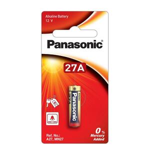 ถ่านอัลคาไลน์ PANASONIC LR27A 12 โวลต์ แพ็ก 1 ก้อน (1172445)