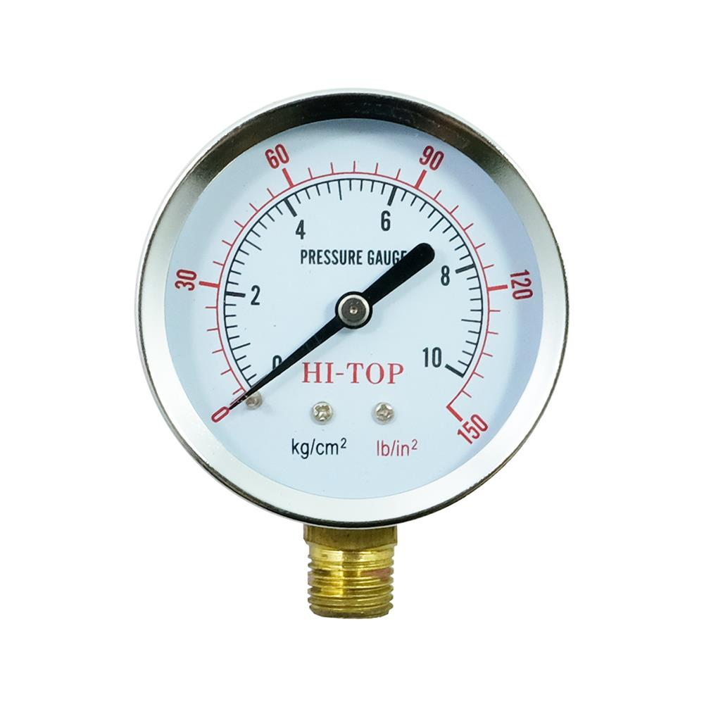 HI-TOP 10 bar air pressure gauge, 2/8 inch male thread. (1230504)-1