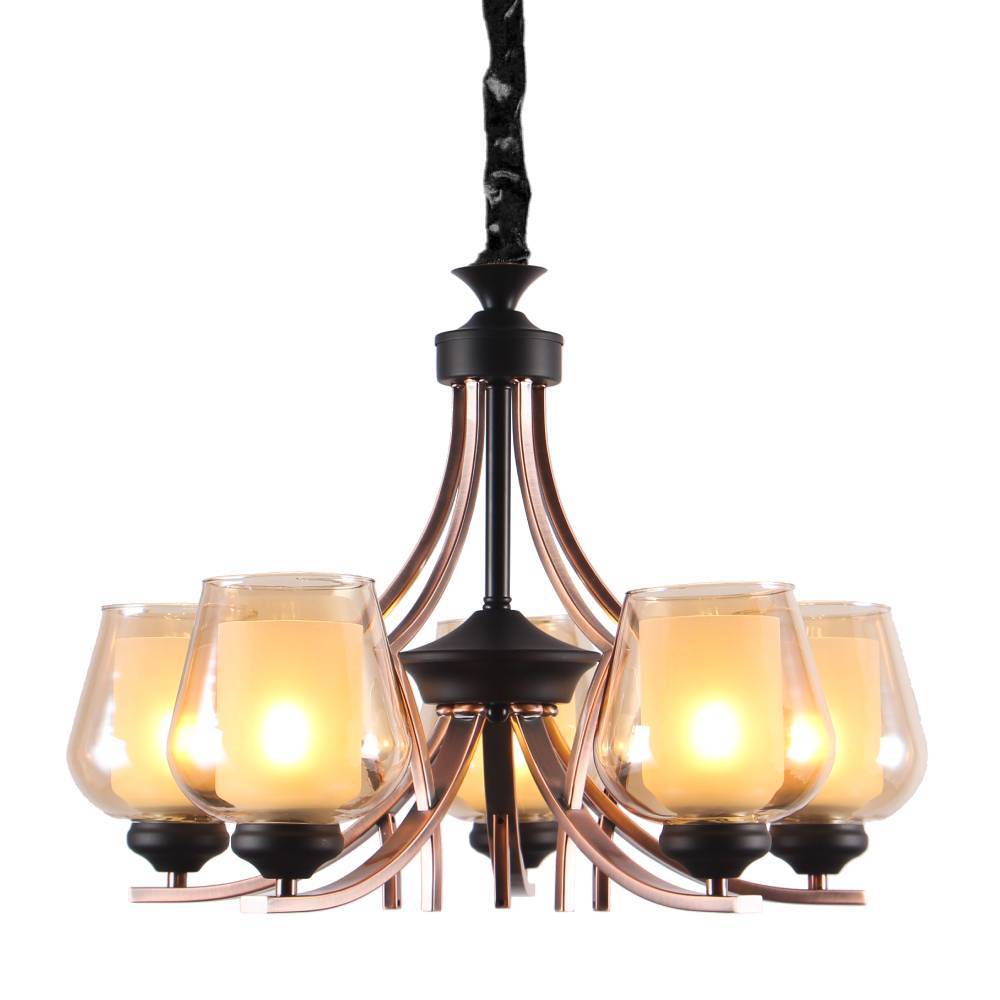 MAXLIGHT Ceiling lamp D33108-5 E27 5 bulbs 40W Black-1