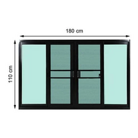 หน้าต่างAlu.FSSF มุ้ง 3K-X 180x110cm BK (1112775)