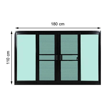 หน้าต่างAlu.FSSF มุ้ง 3K-X 180x110cm BK (1112775)-1