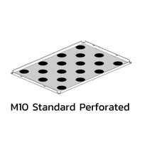 ฝ้าเหล็กกัลวาไนซ์ คลิป-อิน Metalworks R-Clip F 0.5 มม. White แผ่นเจาะรู M10 Standard Perforated