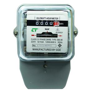 มิเตอร์ไฟ 5/15A EM3-86 1 เฟส 2 สาย CT ELECTRIC (1200803)-1