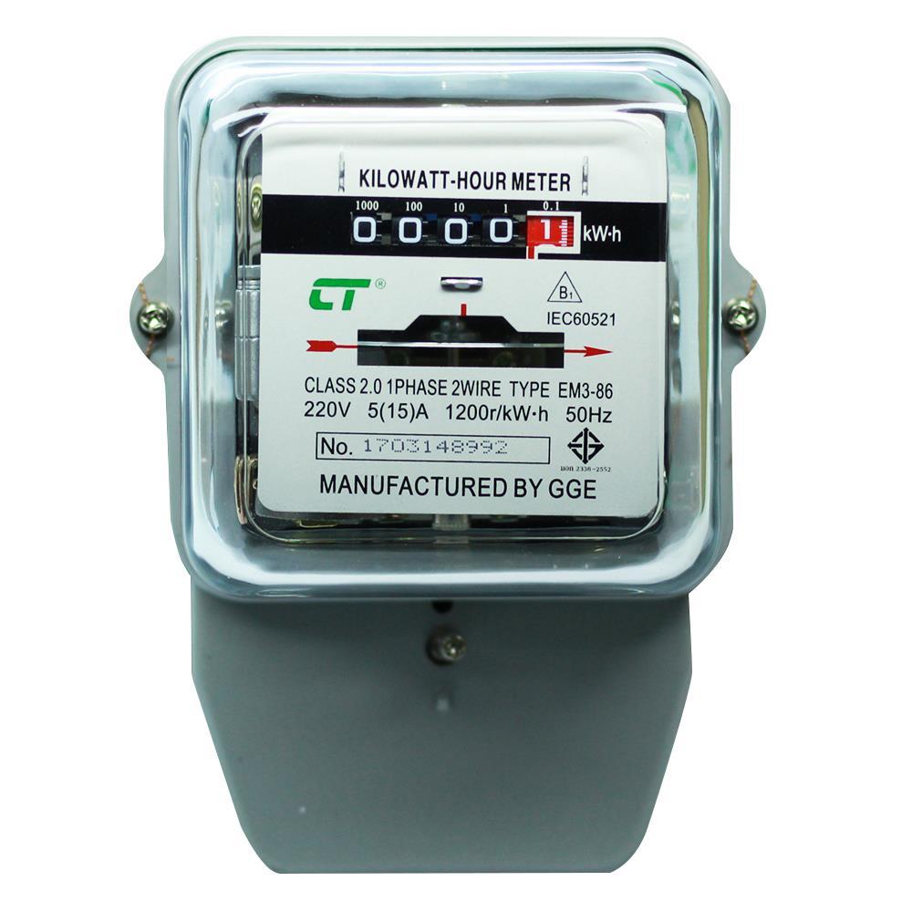 มิเตอร์ไฟ 5/15A EM3-86 1 เฟส 2 สาย CT ELECTRIC (1200803)-1