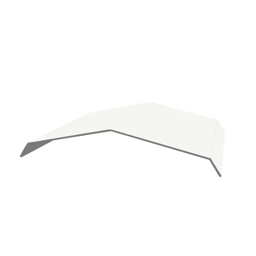 Ridge Capping Metal Sheet BlueScope ZACS Cool Girth 304 mm. Asian White AZ70 0.47 mm. Length 2.1 m.-1
