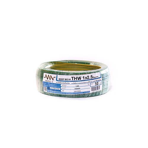 NNN Electric Wire IEC01 THW 1x2.5 50M Green/Yellow-1