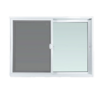 หน้าต่างบานเลื่อนอลูมิเนียม พร้อมมุ้งลวด S-S สีขาว 150x110 ซม.