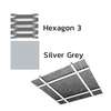 Galvanized Steel Ceiling Q-L Mesh Metalworks Silver Grey Hexagon 3