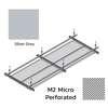Hook On Aluminum Ceiling R-H200 Metalworks Silver Grey 1200x400 mm M2 Micro Perforated